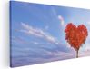 Artaza Canvas Schilderij Rode Liefde Boom In Een Hart Vorm - 100x50 - Foto Op Canvas - Canvas Print