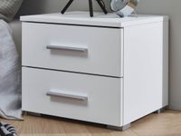 Table de chevet FLASH 2 tiroirs blanc alpin