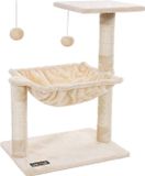 Merkloos / Sans marque Wan GmbH Cat Climbing Tree with Plush and Soft Hammock - Beige