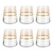 KASANOVA Set van 6 waterglazen 420 ml beige en goud spectrum