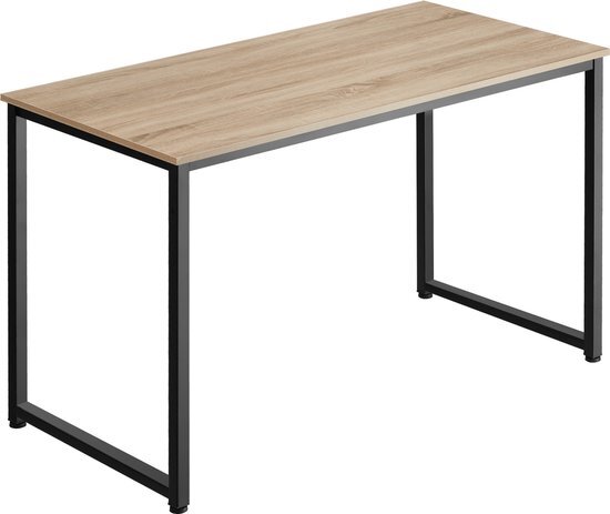 Tectake - bureau tafel flint 140 cm - industrieel - lichtbruin - 404468