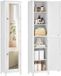 Songmics Armoire de salle de bain – Avec miroir – Blanc nuage – 160 cm de haut – 40 cm de large – 30 cm de profondeur