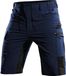 Merkloos Heren fietsshort voor mountainbike in marineblauw, ademend en sneldrogend, met cargozakken