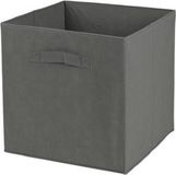 Urban Living Opbergmand Square Box - Polyester - 29 liter - Antraciet - 31 x 31 x 31 cm