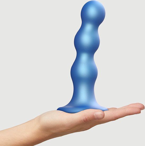Strap-On-Me Dildo Plug Balls Metallic Blauw L