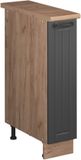 Vicco Apotheekkast Fame-Line, Donkergrijs/Goudkleurig Eiken, 20 cm