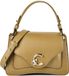 Coccinelle Leren schoudertas handtas C-Me Grained Leather Handbag Seagrass kaki