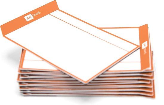 PATboard TASKcards - 16 stuks - Oranje - Herschrijfbare magneten of magnetische sticky notes
