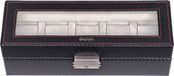 Sacher Sieradendoos Carvon Uhrenbox für 5 Uhren Black Zwart