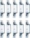 Alberts 864583 poortgreep | type St. Etienne | elektrolytisch blauw verzinkt | 160 x 30 mm | Set van 10