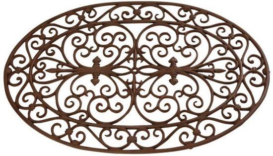 Deurmat gietijzer ovaal 74x48 cm