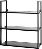 HAKU Meubel Wandplank Zwart, Metaal - Modern