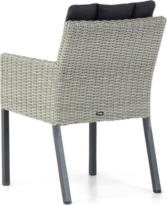 Garden Collections Oxbow/Talai 4-persoons dining tuinset - Grijs-antraciet - Wicker