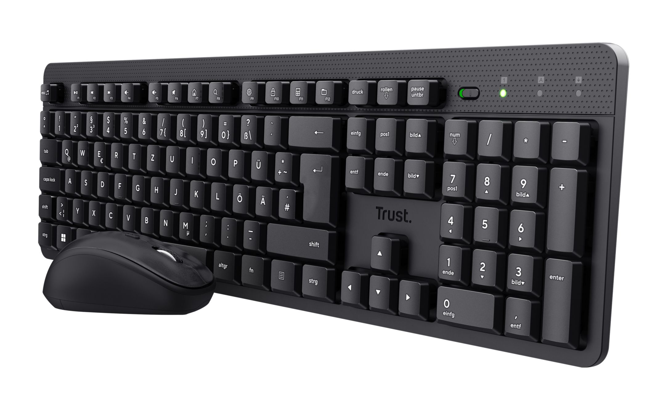 Trust TKM-360 Draadloos Toetsenbord en Muis Set - Zwart