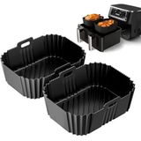 2 Ninja 2 verpakkingen Air Fryer vorm voor Ninja Double Stack XL friteuse zonder olie SL400EU, herbruikbare siliconen bakvorm, Air Fryer accessoires voor Ninja Foodi AF400EU AF300EU Double Stack SL400EU 9,5 l