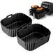 2 Ninja 2 verpakkingen Air Fryer vorm voor Ninja Double Stack XL friteuse zonder olie SL400EU, herbruikbare siliconen bakvorm, Air Fryer accessoires voor Ninja Foodi AF400EU AF300EU Double Stack SL400EU 9,5 l