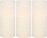 Anna's Collection 3x Luxe LED Kaarsen in Glas D7,5 x H17,5 cm - Warm Wit Licht - Met Timer
