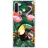 Samsung Bedrukt siliconen hoesje compatibel met Galaxy Note 10 Tropical Toucan