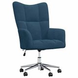 vidaXL Relaxstoel fluweel blauw