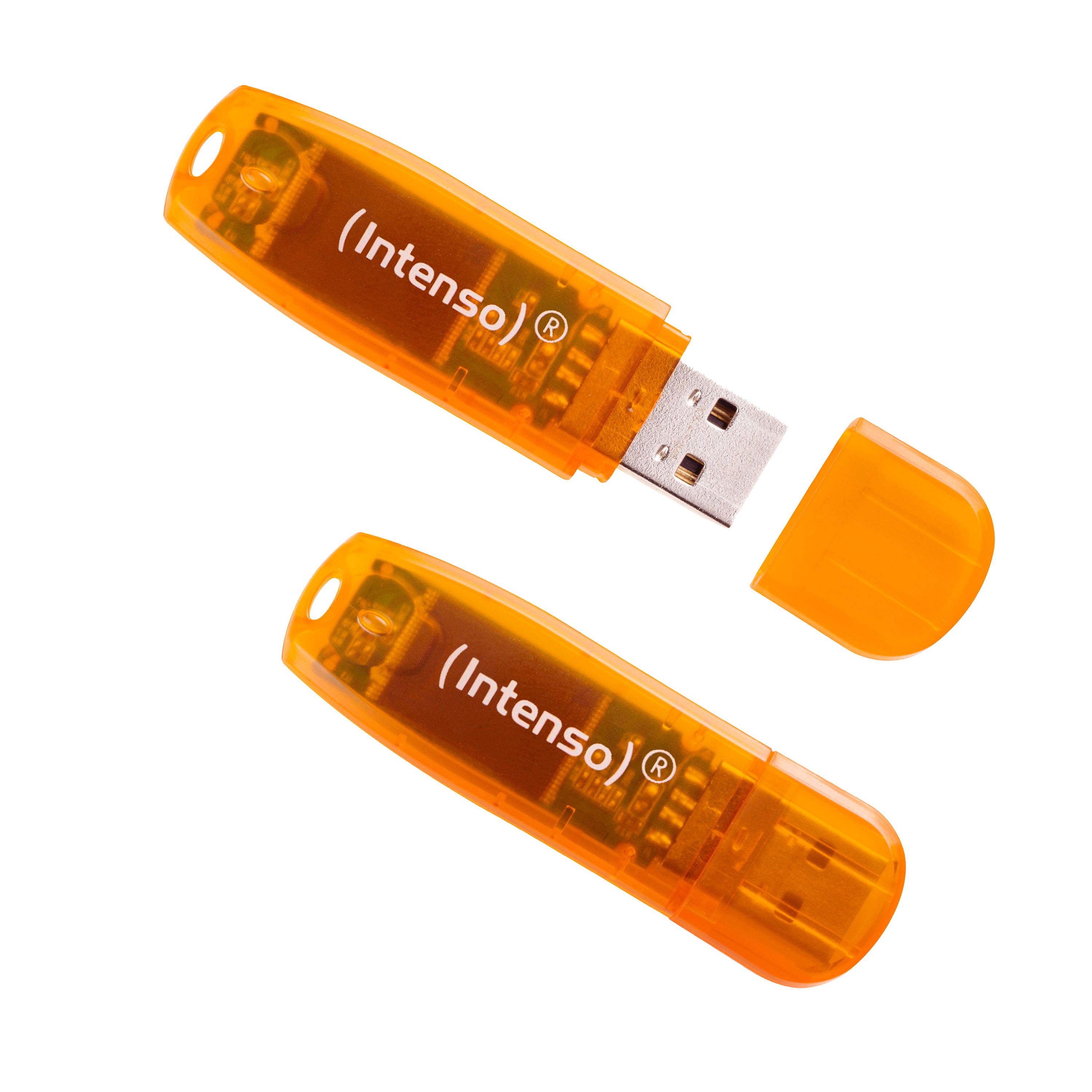 Intenso Rainbow Line USB-stick - 64GB - Oranje - 2 stuks