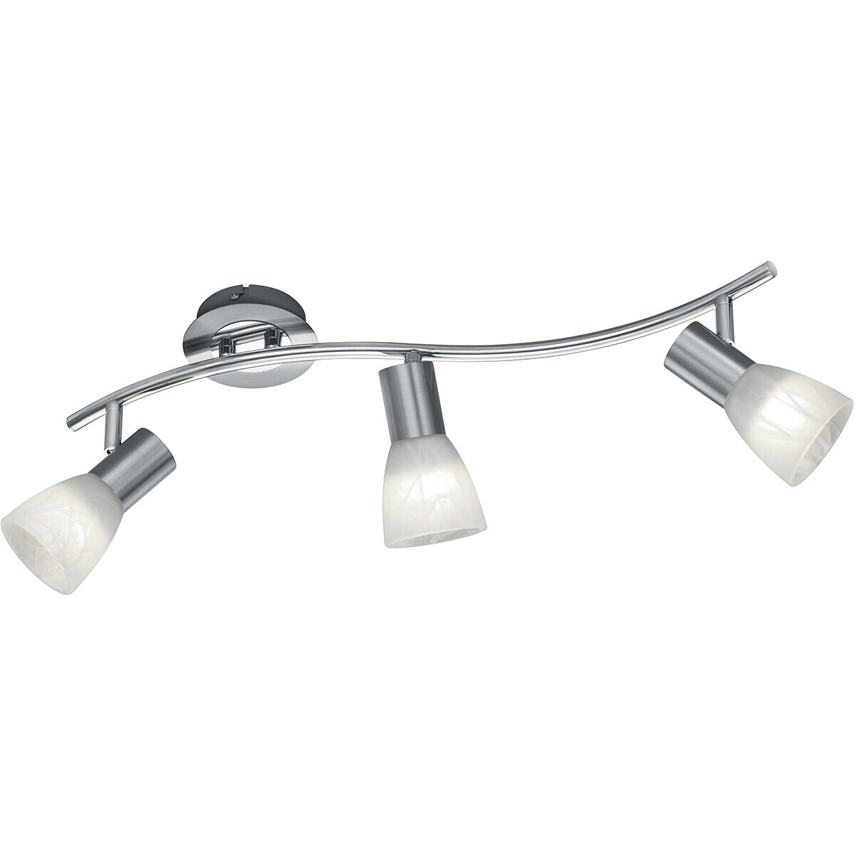 BES LED LED Plafondspot - Trion Levino - E14 Fitting - Warm Wit 3000K - 3-lichts - Rechthoek - Mat Nikkel - Aluminium