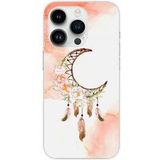 Apple iPhone 14 Pro Dreamcatcher Lune Bedrukt Siliconen Hoesje