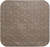 5Five Anti-slip badkamer douche/bad mat - taupe - 50 x 50 cm - vierkant