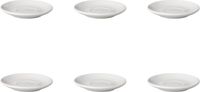 Mammoet - Plat bord - Brede rand - Budgetline - 14 cm - Wit - Porselein - 6 stuks