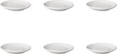 Mammoet - Plat bord - Brede rand - Budgetline - 14 cm - Wit - Porselein - 6 stuks