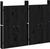 vidaXL Kastdeurtjes voor buitenkeuken Meppel 2 stuks 50x9x82 cm Zwart