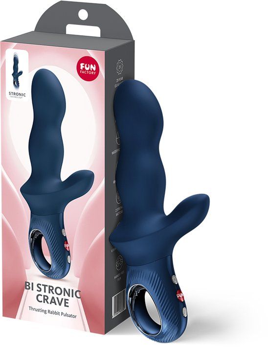 Fun Factory Bi Stronic Crave | Stotende Rabbitvibrator voor Vrouwen | 21 cm | Donkerblauw