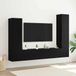Maison Exclusive - meuble TV, fixation murale, 4 pièces, placage chêne noir, bois composite