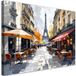 Tableau sur toile Cafés Parisiens avec vue sur la Tour Eiffel 90x60