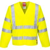 Portwest FR85 Hi-Vis Jas Lange Mouw Reflecterend Antistatisch Metaalvrij | Geel, EN ISO 20471 Klasse 3, EN ISO 14116, EN 1149-5, Royale Pasvorm, 2XL/3XL, Vlamvertragend, Lichtgewicht, Industrie