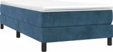 Boxspring Boxspring avec matelas velours bleu foncé 90x190 cm