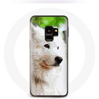 Maniacase Hoesje voor Samsung Galaxy S9 plus Samojeed Hond Wit