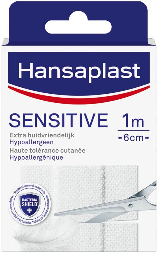 Hansaplast Sensitive 1m x 6cm 1 Stuks