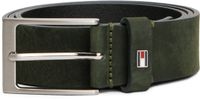 Tommy Hilfiger Layton 3.5 Nubuck Ceinture Vert Forêt Homme Ceinture Cuir Vert