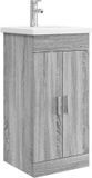 vidaXL Badkamermeubel met Wasbak Grijs Sonoma 42 x 40 x 84,5 cm