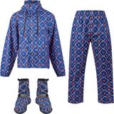 O.Leo Regenpak L Blauw Unisex Maat L Herfst/Winter