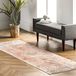 nuLOOM Ren Vintage Bloemen Machine Wasbaar Ultra Dunne Runner Tapijt, 2' 6" x 12', perzik
