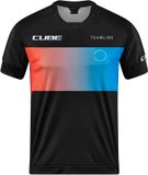 Cube Teamline Col Rond Maillot Manches Courtes Homme - Noir/Multicolore
