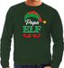 Bellatio Decorations foute Kersttrui - Papa elf - groen - heren - XL