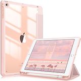 Fintie Hybride Hoes Compatibel met iPad 6e Generatie (2018) / 5e Gen (2017) 9,7 inch - Schokbestendige Afdekking met Transparant Harde Schaal Achterkant Beschermhoes Penhouder, (Roségoud)