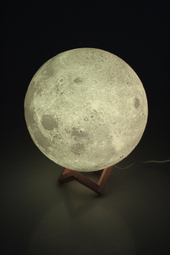 United Entertainment 3D Maanlicht Lamp Met Afstandsbediening - 16 kleuren - XXL - Ã˜ 28 cm