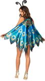 Boland Vlinder verkleed vleugels - blauw mix - dames - met voelsprieten diadeem - Carnavalskleding - dierenpak