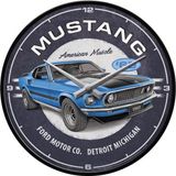 Nostalgic Art Wandklok - Ford Mustang - 1969 Mach 1 Blue