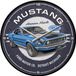 Nostalgic Art Wandklok - Ford Mustang - 1969 Mach 1 Blue