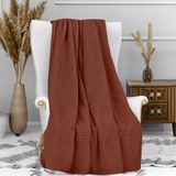 Soleil d'ocre Cocooning Microfiber Blanket 120 x 160 cm Brick