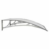 vidaXL Deurluifel Grijs en Transparant 100x75 cm Polycarbonaat